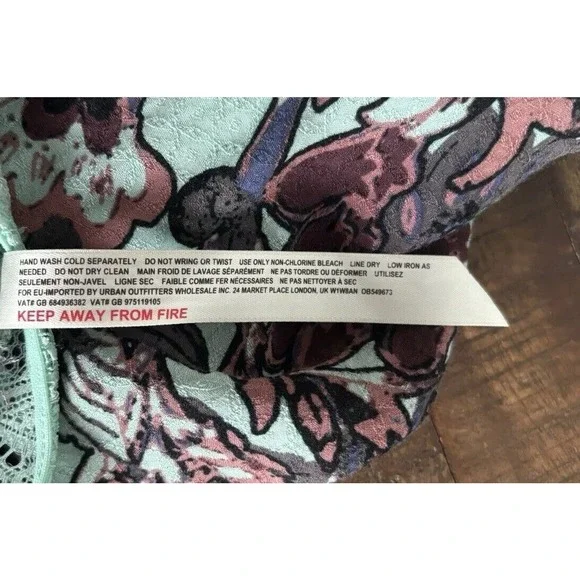Intimately Free People Marsha Lace Slip Dress Turquoise Blue Floral Flowing XS - Picture 15 of 16